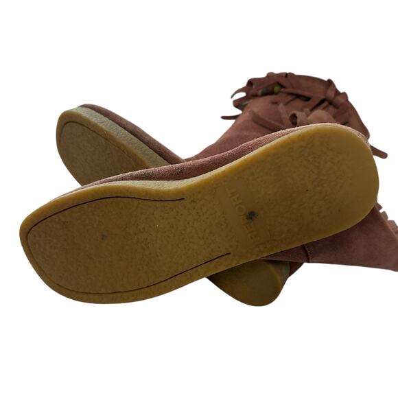 Vintage Y2K Pink Fringe Women’s Midi Boot Beaded Report Dubais Size 7 Boho - Picture 4 of 8